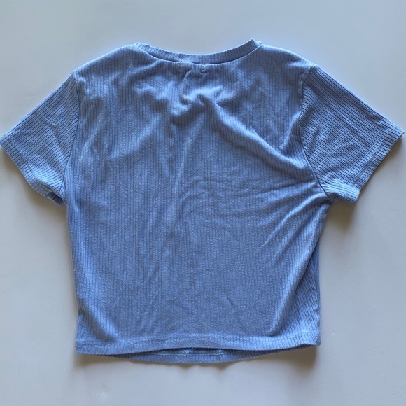 Ribbed Cropped T-Shirt - Picture 2 of 4